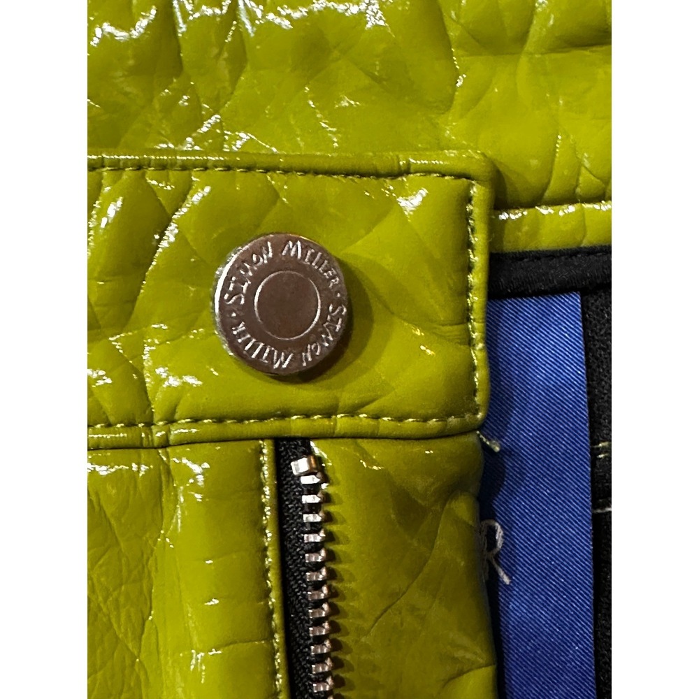 Simon Miller Women's Pants Size 25 Green Vinyl High Rise‎ Cropped - Picture 9 of 16